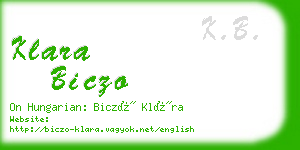 klara biczo business card